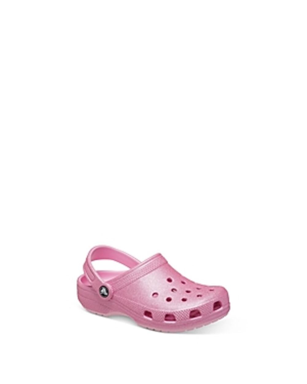 USED Crocs unisex Glitter Clogs (Little Kid/Big Kid) Pink Tweed Glitter 7 C